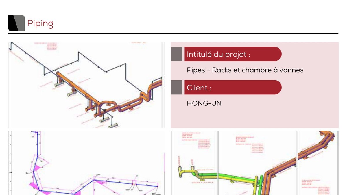 Pipes-racks et chambre à vannes